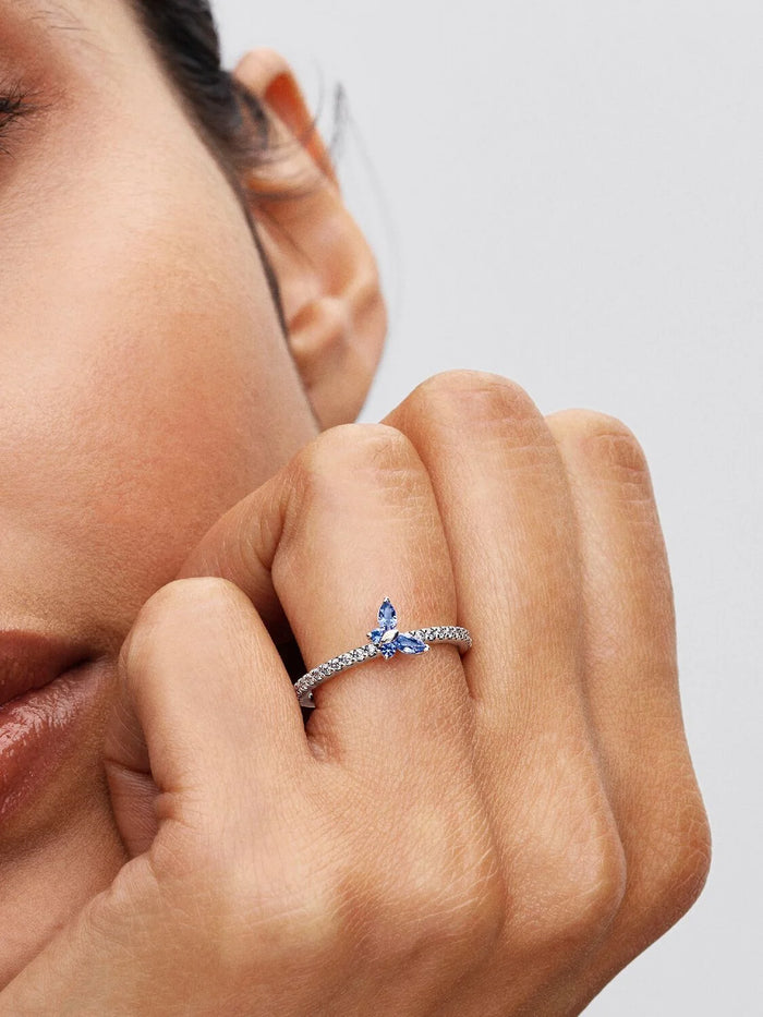 Sparkling Butterfly Ring
