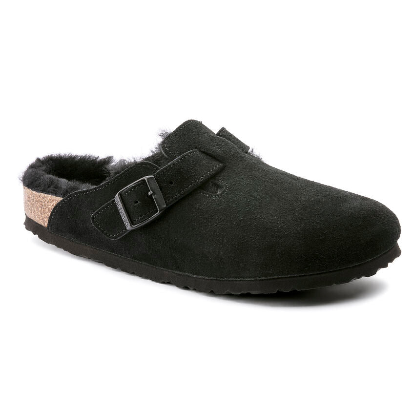 Birkenstock Boston Shearling Clogs - Black (Regular/Wide) – Urban 