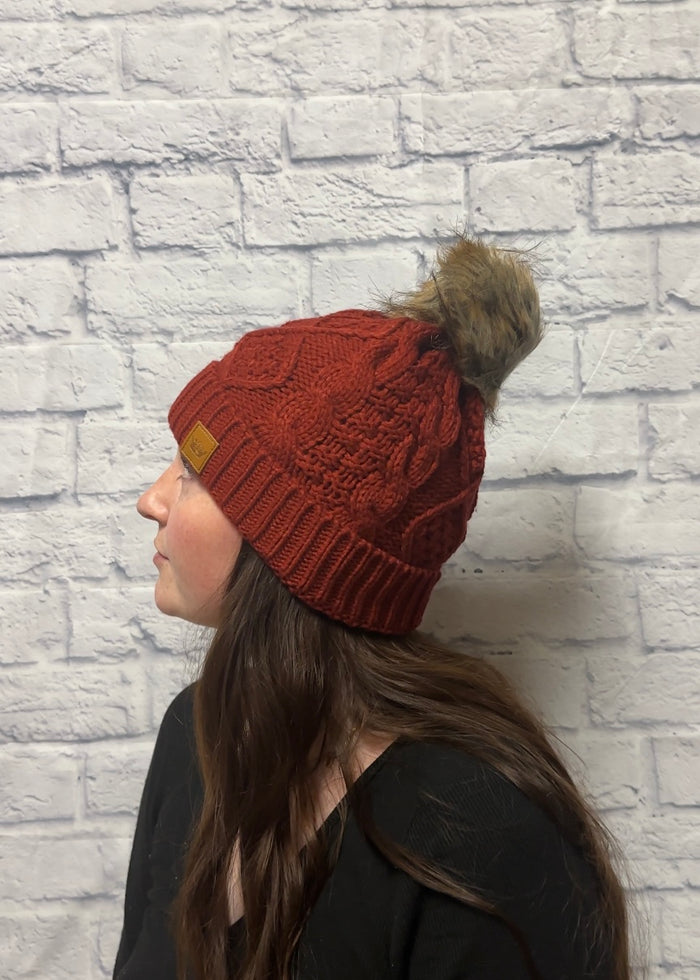 Ruby Cable Knit Hat