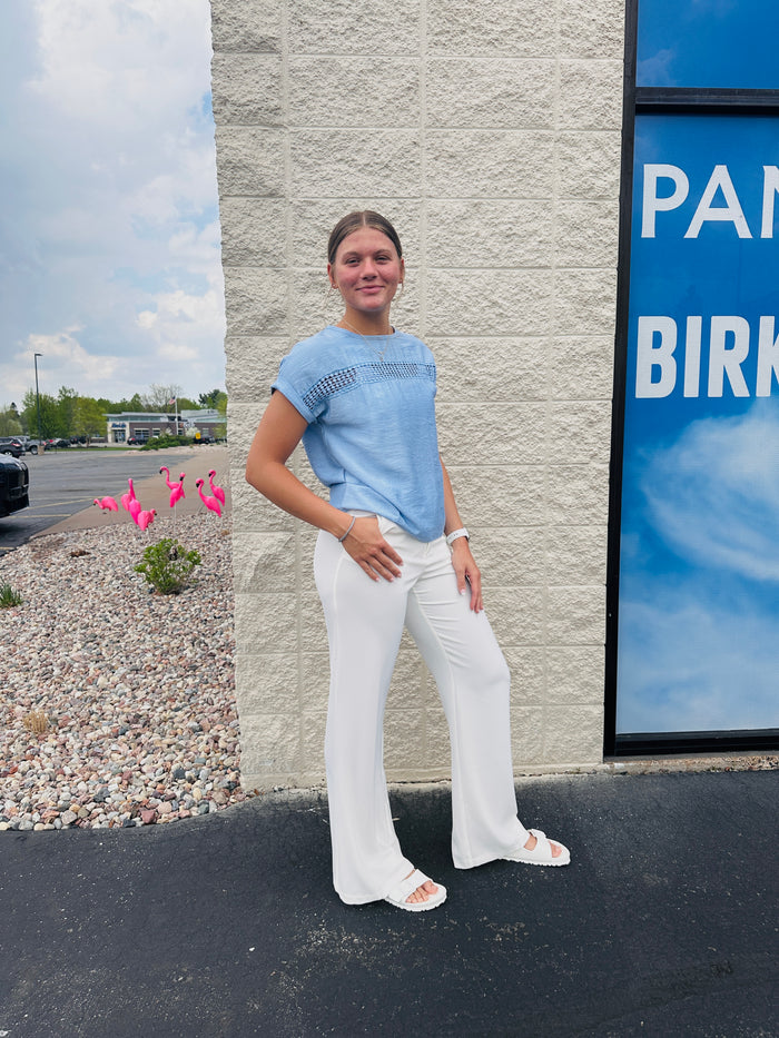 Maren Wide Leg Pants - White
