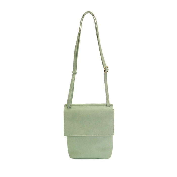 Vegan Leather Flapover Crossbody Bag