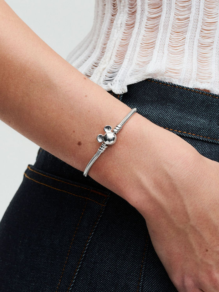 Disney Mickey Mouse Clasp Moments Snake Chain Bracelet