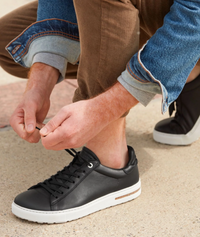 Birkenstock Bend Low Leather Sneakers - Black (Regular/Wide)