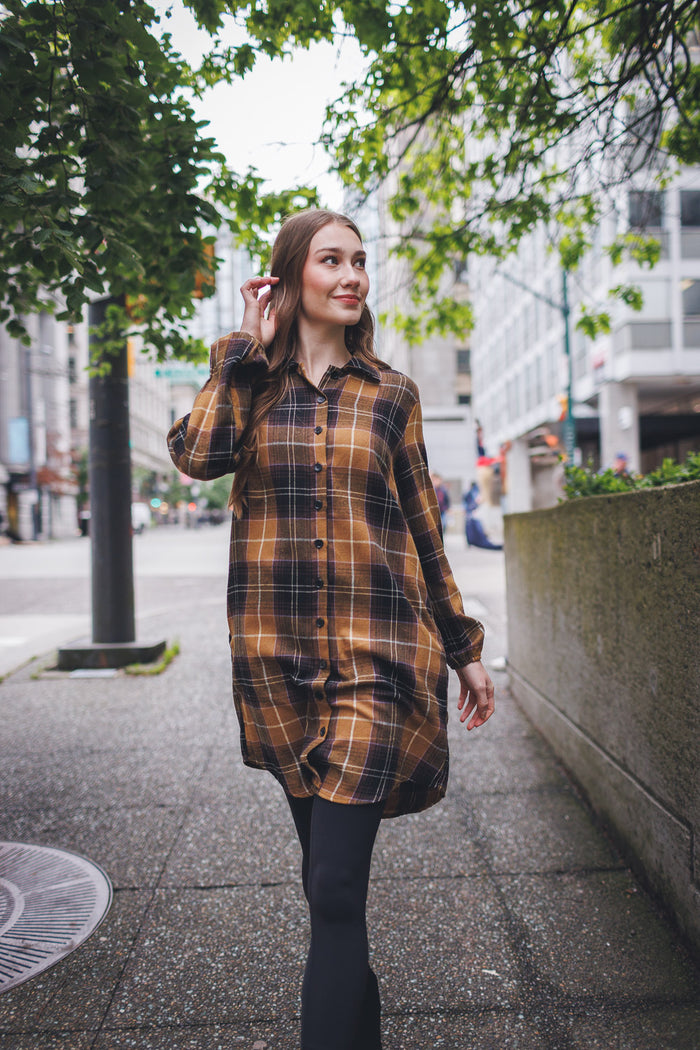 Grady Plaid Shirtdress