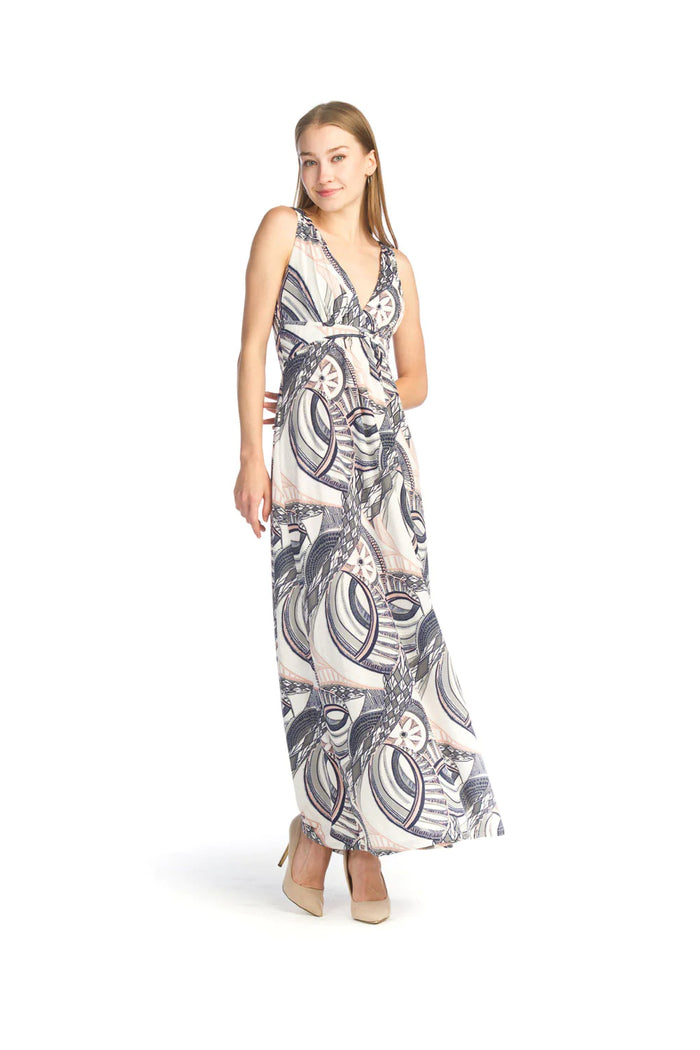 Nellie Abstract Print Maxi Dress