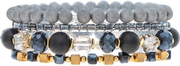 Gold & Black Bracelet Set