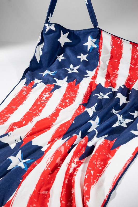 American Flag Print 2-in-1 Towel & Bag