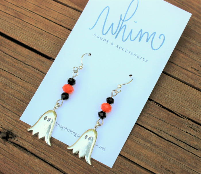 Lil Ghost Beaded Earrings