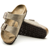 Birkenstock Arizona Suede Leather Sandals - Taupe (Regular/Wide)
