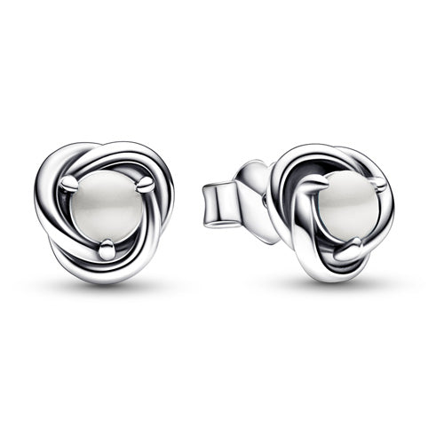 Sterling silver stud earrings with mother of pearl