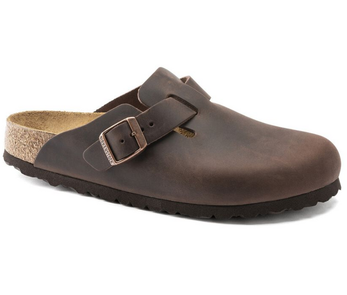 Birkenstock Boston Oiled Leather Clogs - Habana (Regular/Wide)