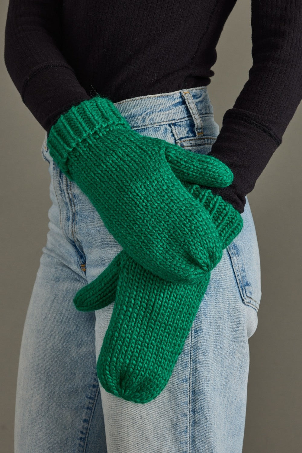 Jenny Cuffed Knit Mittens
