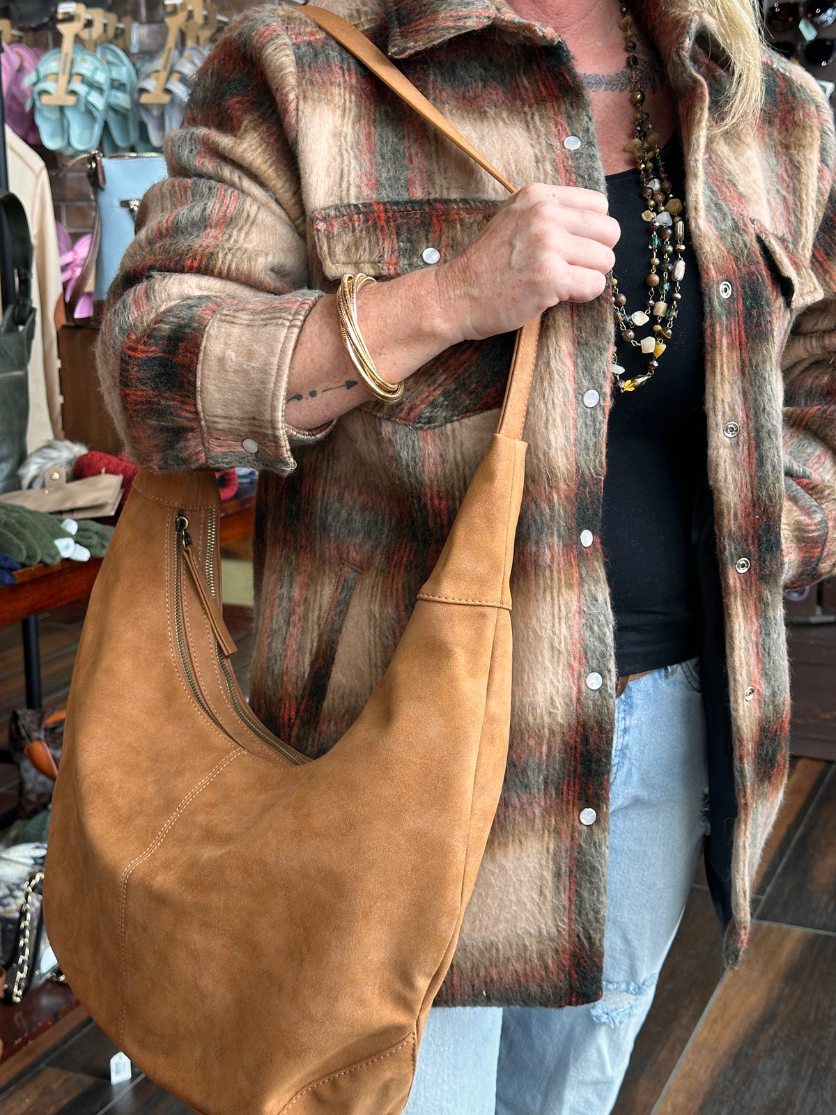 Irina Brushed Plaid Shacket