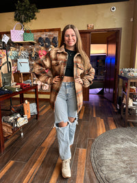 Irina Brushed Plaid Shacket