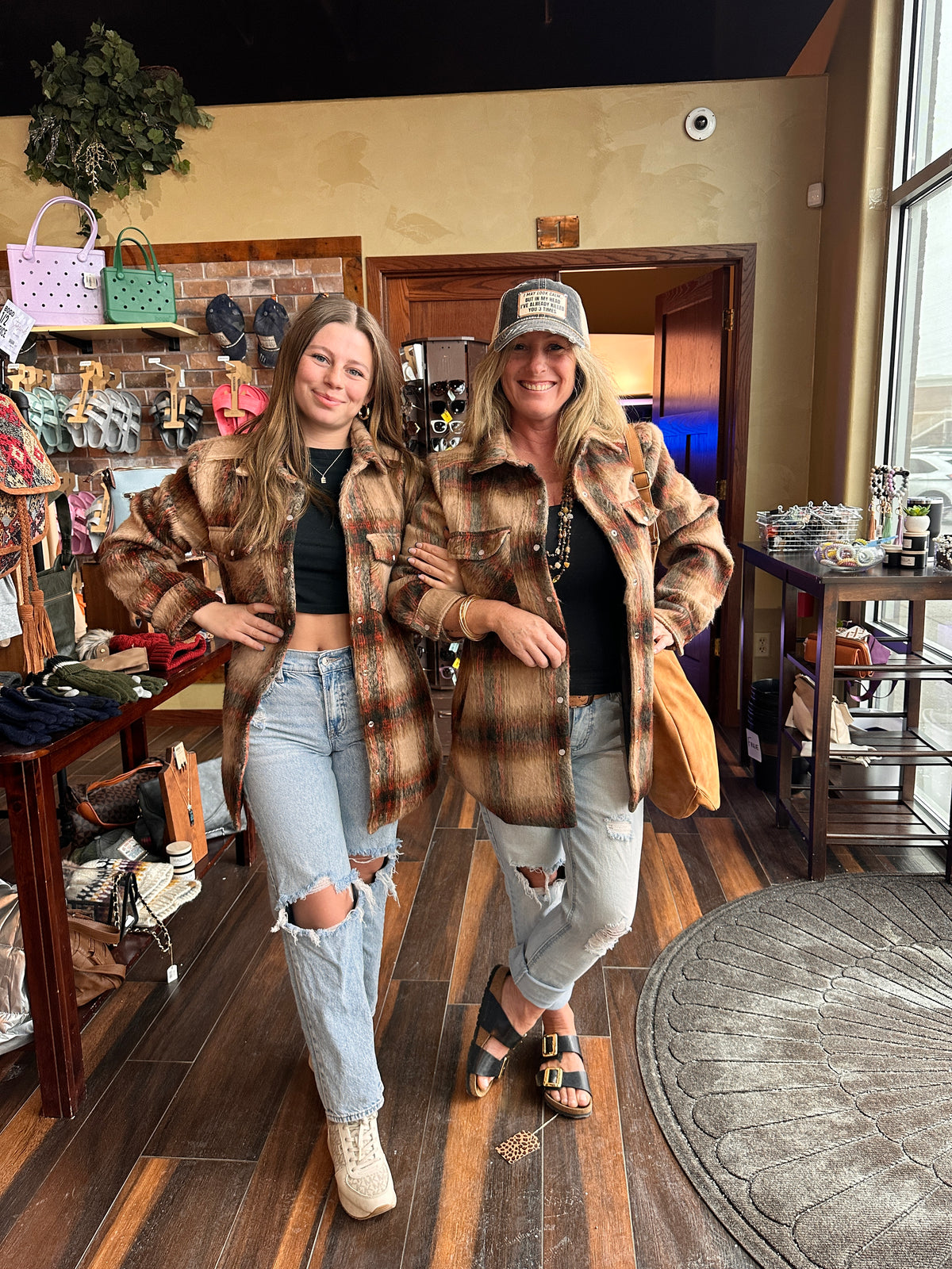 Irina Brushed Plaid Shacket