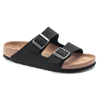 Birkenstock Arizona Birkibuc Sandals - Black (Regular/Wide)