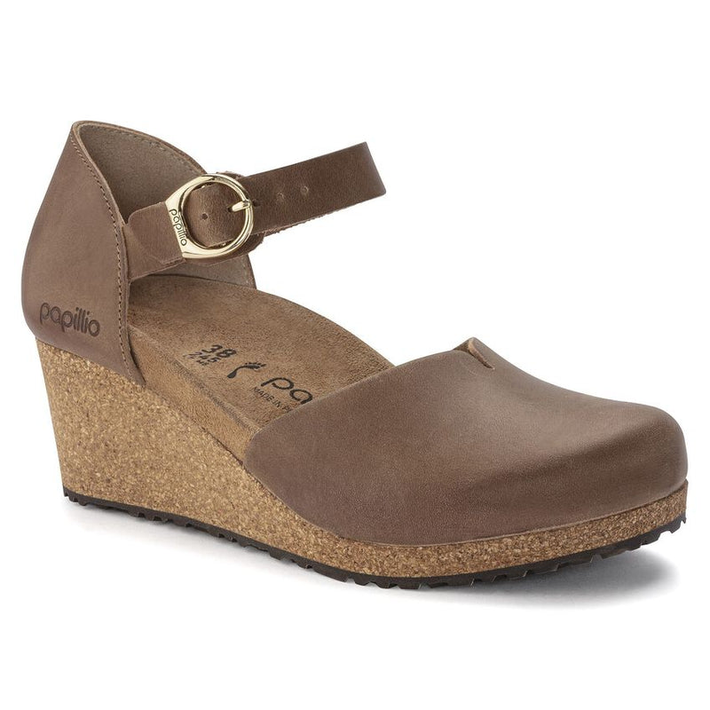 Birkenstock Mary Wedge Shoes - Cognac (Medium/Narrow)