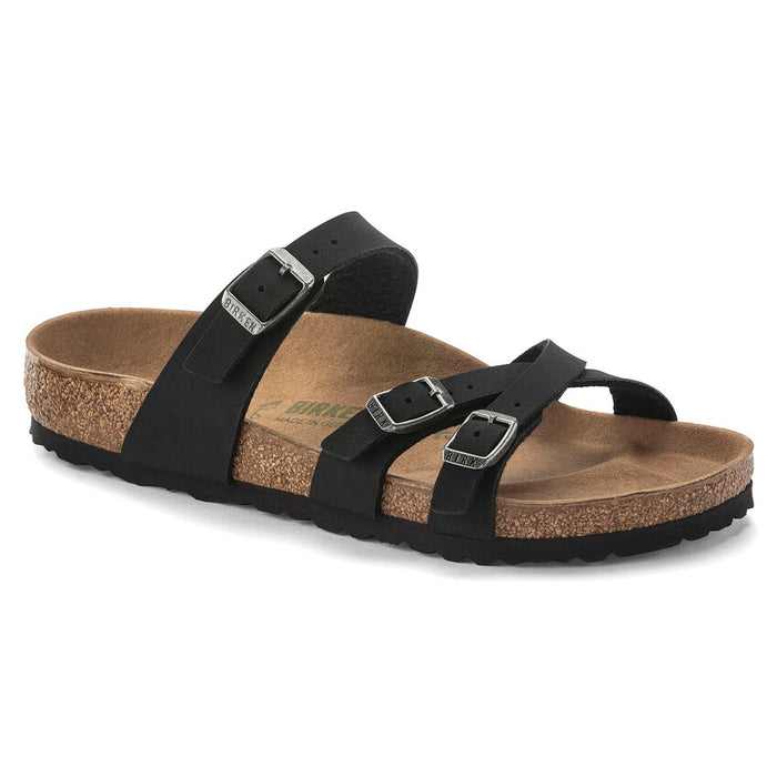 Birkenstock Franca Birkibuc Sandals - Black (Regular/Wide)