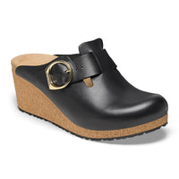 Birkenstock Fanny Leather Clogs - Black (Medium/Narrow)