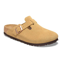 Birkenstock Boston Suede Clogs - Latte Cream (Medium/Narrow)