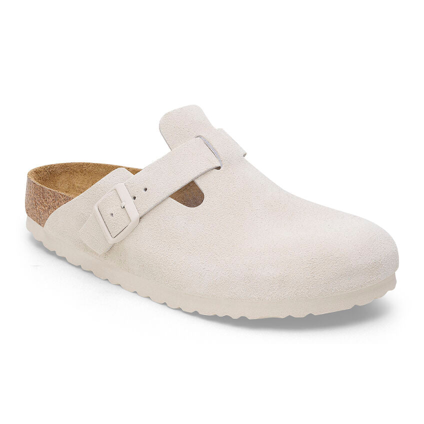 Birkenstock Boston Soft Footbed Clogs - Antique White (Medium/Narrow)