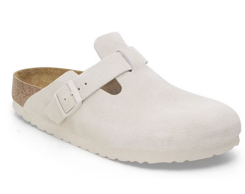 Birkenstock Boston Soft Footbed Clog - Antique White (Medium/Narrow)