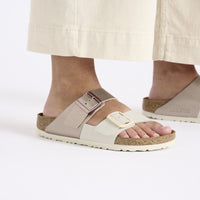 Birkenstock Arizona Split Birko-Flor Sandals - Eggshell/Copper (Medium/Narrow)