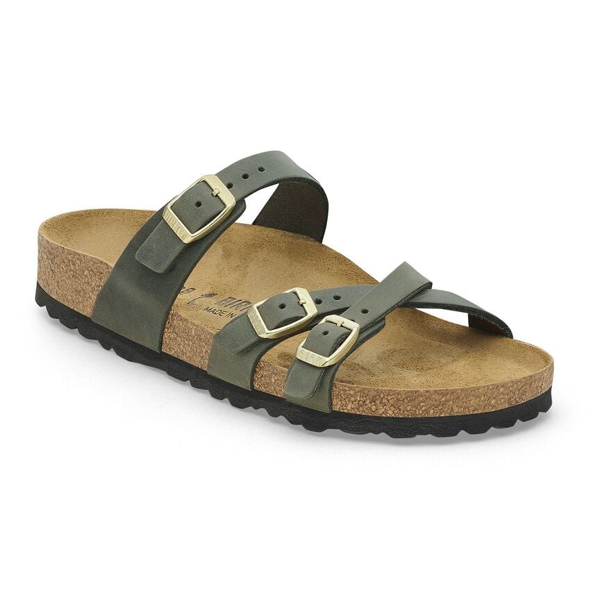 Birkenstock Franca Oiled Leather Sandals - Thyme (Regular/Wide)