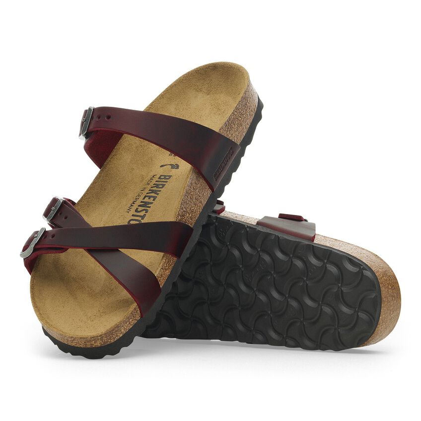 Birkenstock Franca Oiled Leather Sandals - Zinfandel (Regular/Wide)