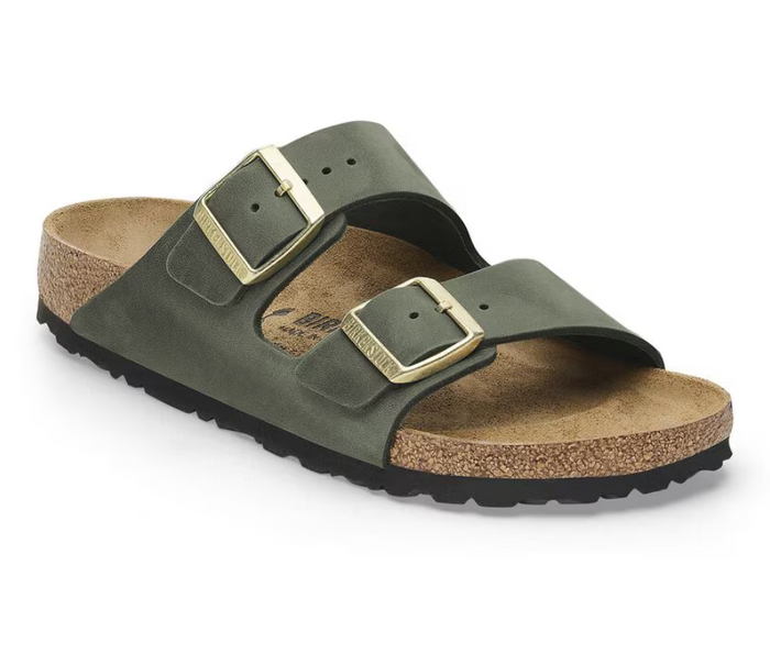 Birkenstock Arizona Oiled Leather Sandals - Thyme (Medium/Narrow)
