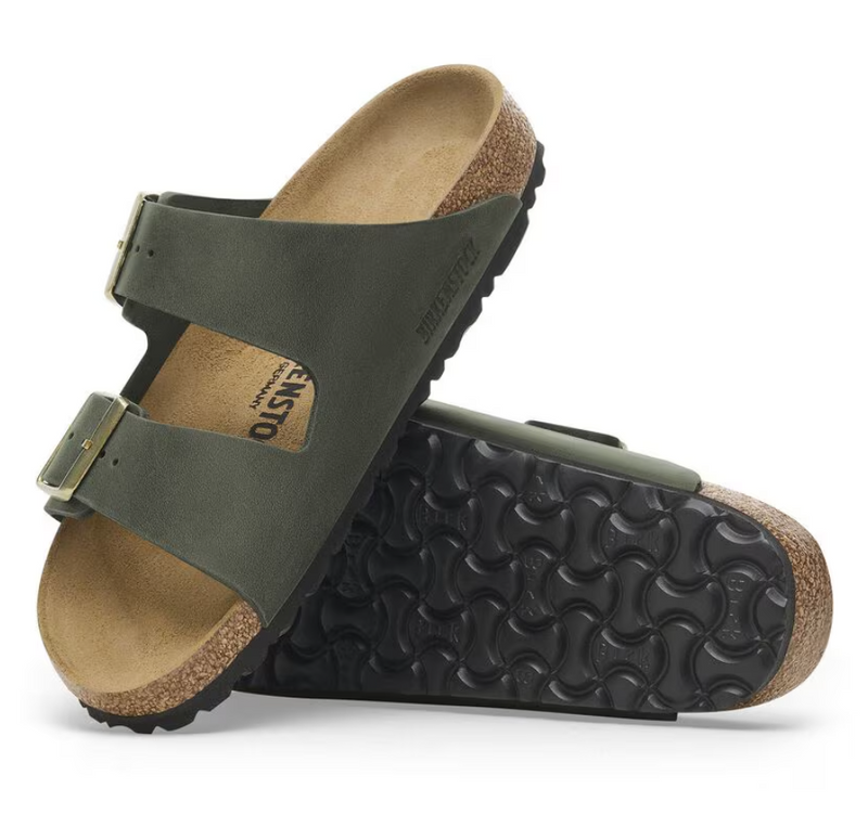 Birkenstock Arizona Oiled Leather Sandals - Thyme (Medium/Narrow)