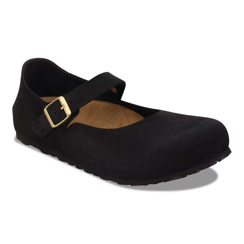 Birkenstock Mantova Suede Shoes - Black (Medium/Narrow)