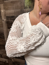 Tessa Lace Balloon Sleeve Top