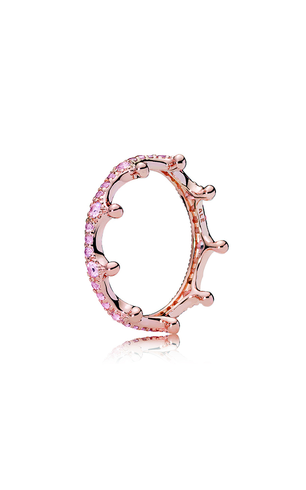 Pink Sparkling Crown Ring