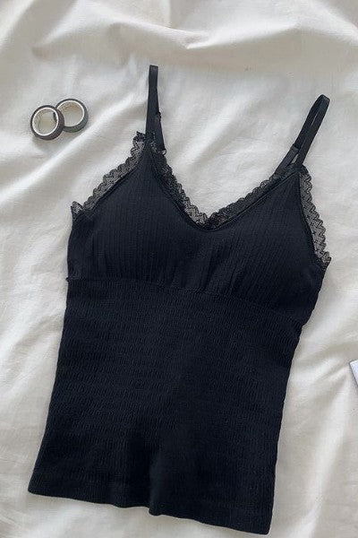 Laurel Lace Trim Padded Cami