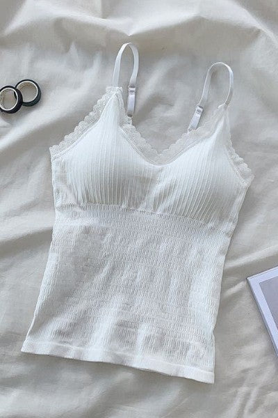 Laurel Lace Trim Padded Cami