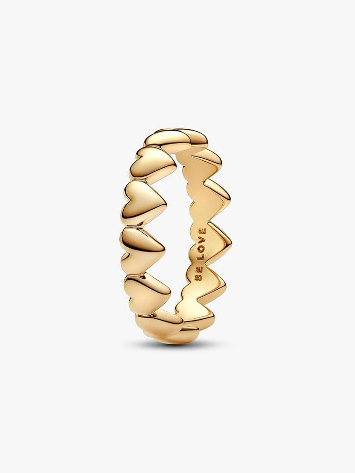 Row of Hearts Ring