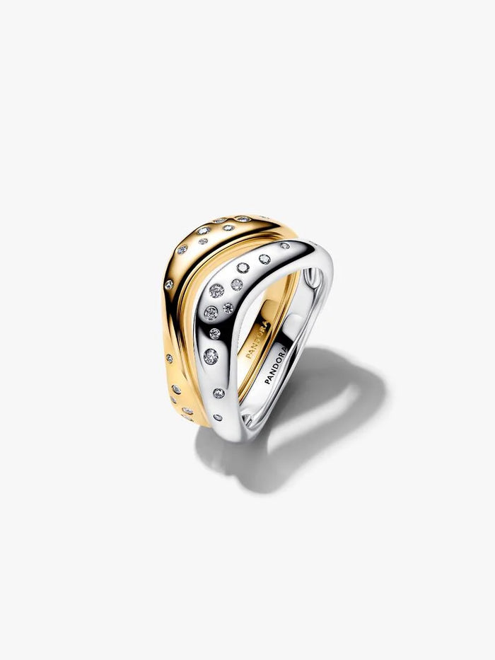 Organically Shaped Two-Tone Stacking Rings