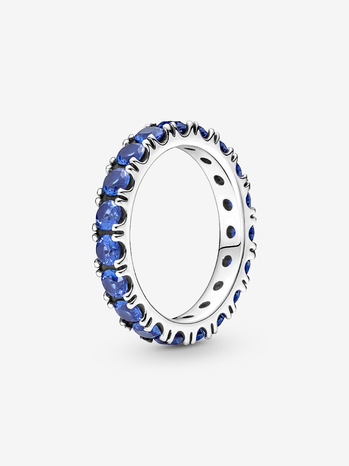 Blue Sparkling Row Eternity Ring