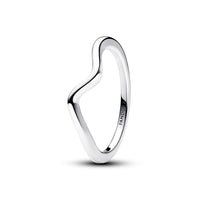 Polished Silver Wave Ring