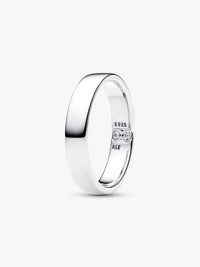 Engravable Classic Sterling Silver Band Ring