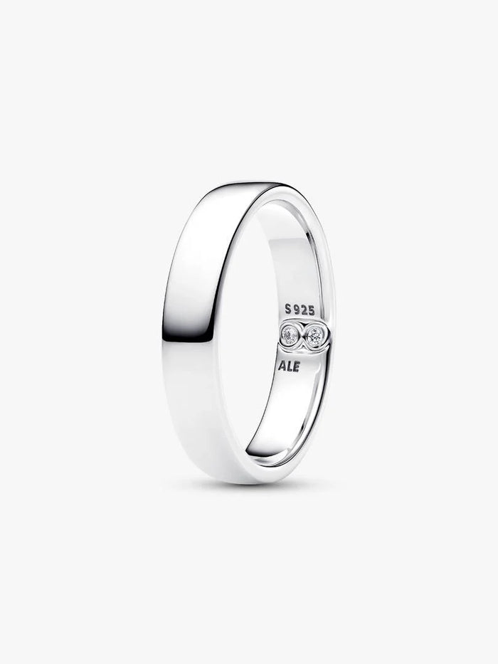 Engravable Classic Sterling Silver Band Ring