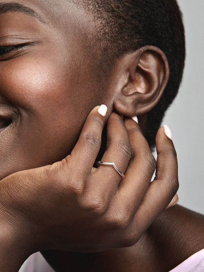 Polished Wishbone Ring
