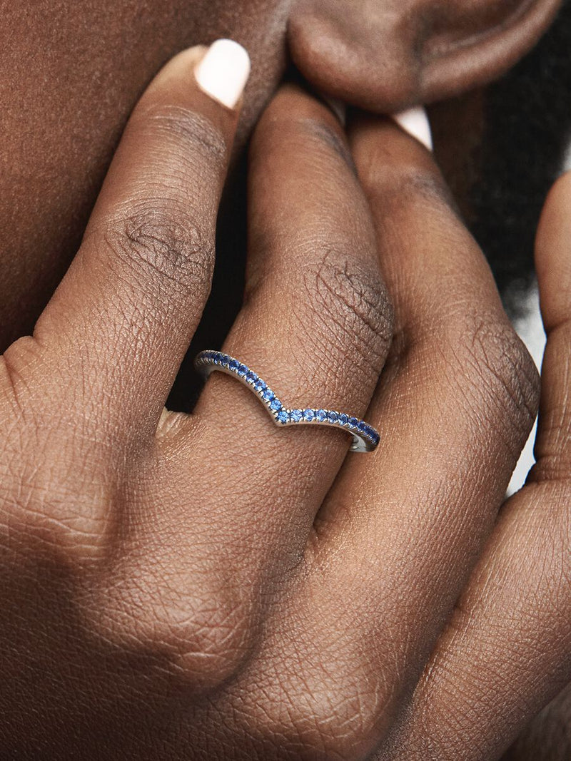 Pandora Timeless Wish Sparkling Blue Ring