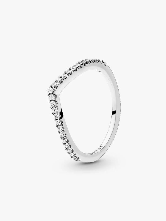Sparkling Wishbone Ring