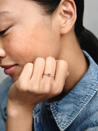 Sparkling Red Heart Ring