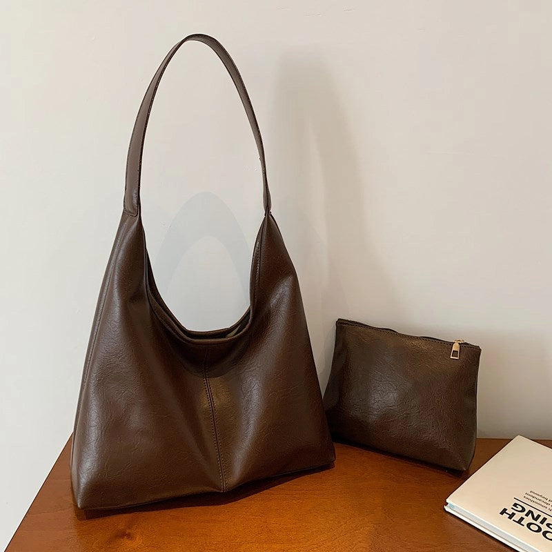 Sally Faux Leather Hobo Bag w/ Pouch