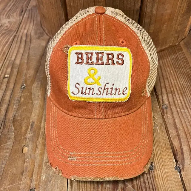 Beers & Sunshine Distressed Cap