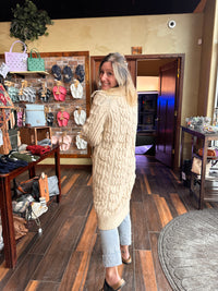 Celeste Cable Knit Button Down Cardigan