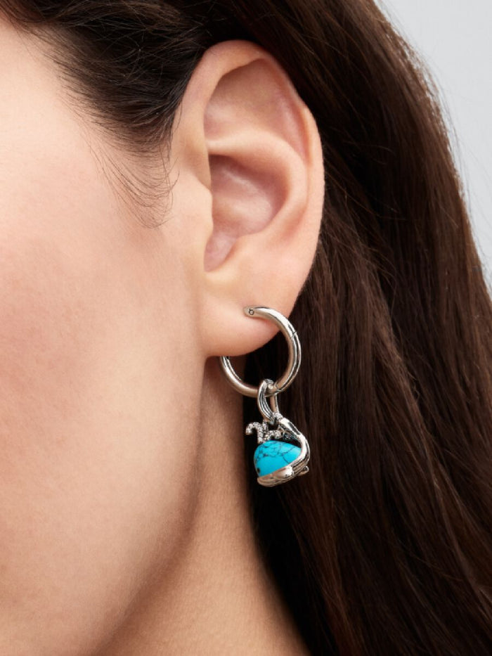 Turquoise-coloured Whale Dangle Charm